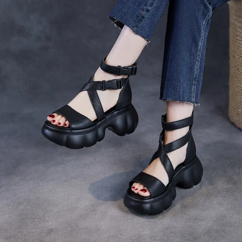 Women Fashion Minimalism Chunky Platform High Top Sandals online