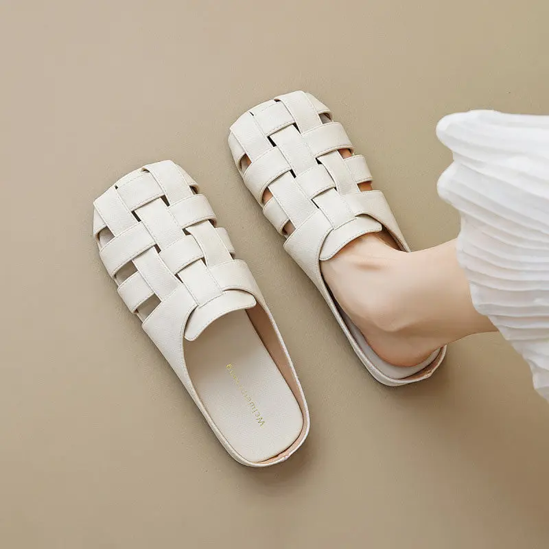 Women Handmade Plaited Soft Leather Casual Sandals online