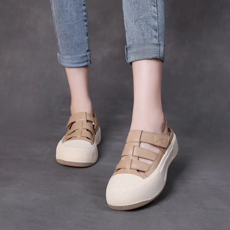 Women Minimalist Soft Leather Summer Casual Sandals online