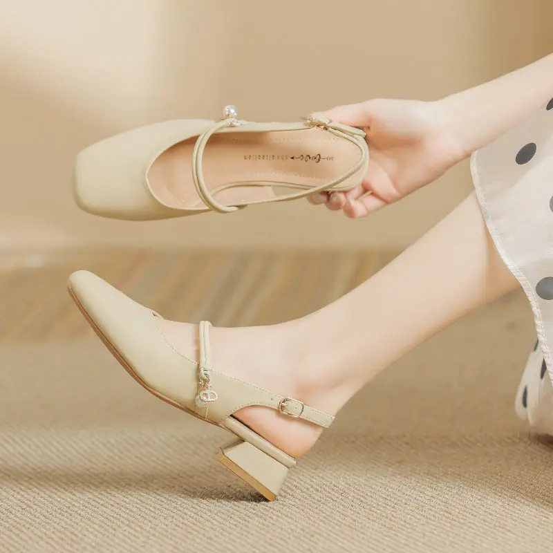 Women Retro Minimalism Close Toe Casual Sandals online