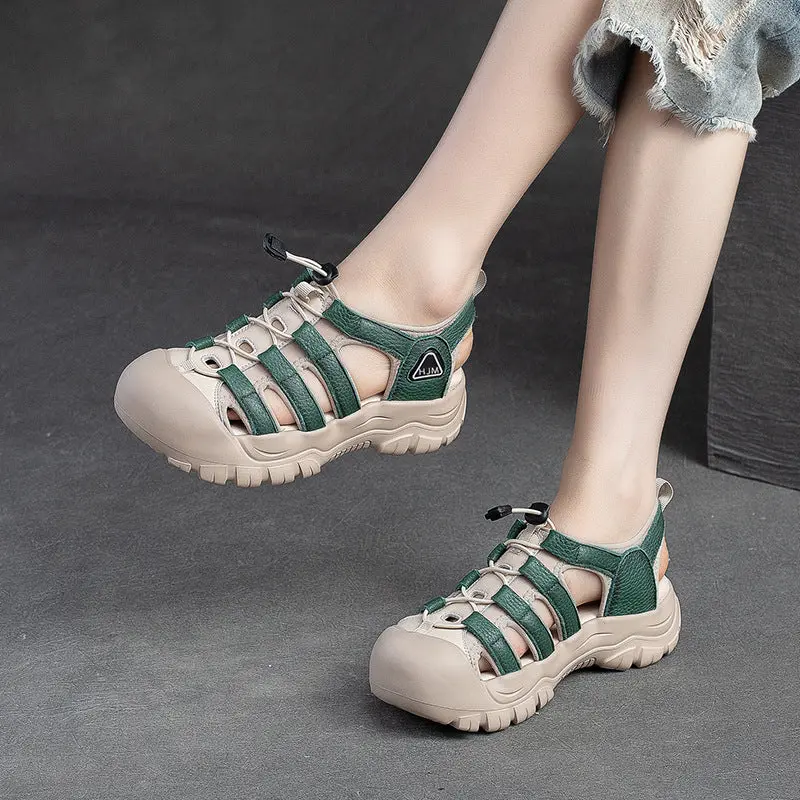 Women Summer Leather Free-Lace Casual Sandals online
