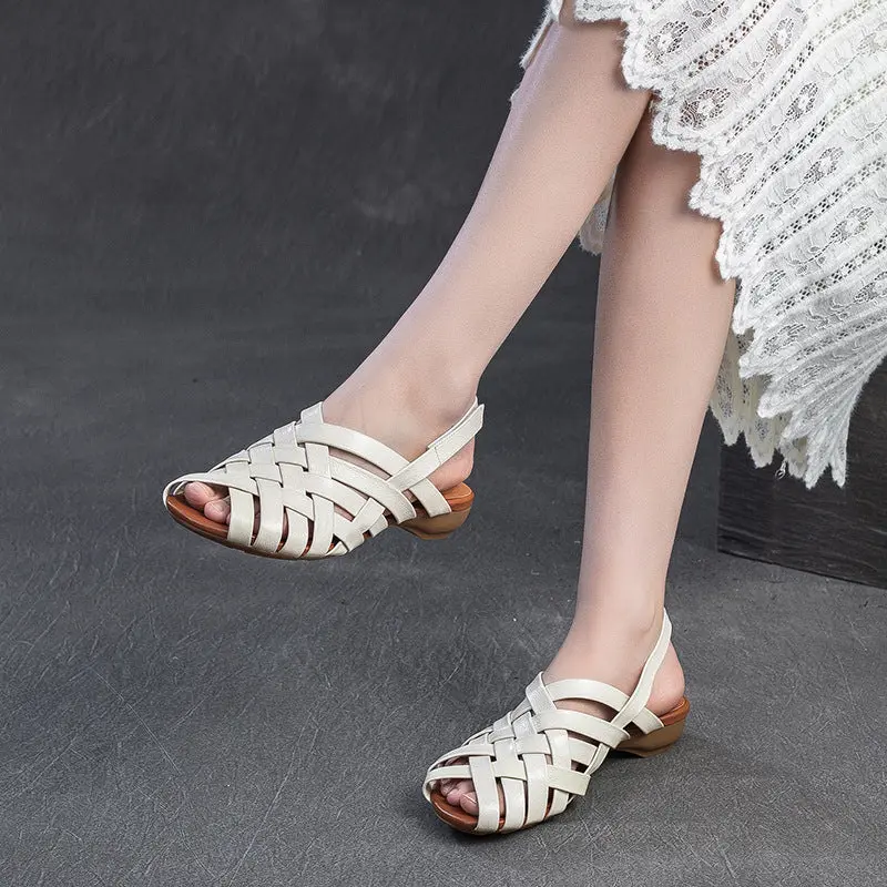 Women Summer Plaited Leather Casual Sandals online